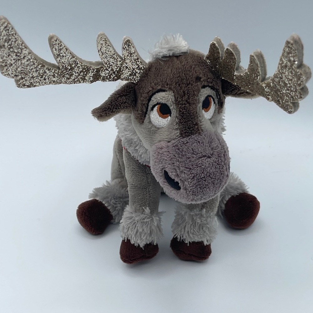 Ty Sparkle Disney Frozen Sven Reindeer Plush Glitter Antlers 2019 Grey 10 Inch